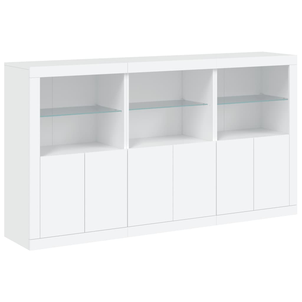 Dressoir met LED-verlichting 181,5x37x100 cm wit - AllerleiShop