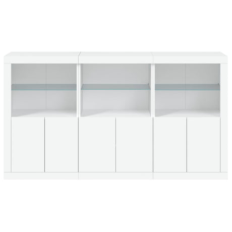 Dressoir met LED-verlichting 181,5x37x100 cm wit - AllerleiShop