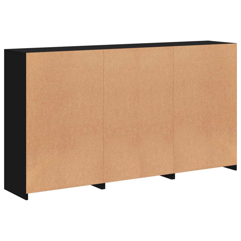 Dressoir met LED-verlichting 181,5x37x100 cm zwart - AllerleiShop