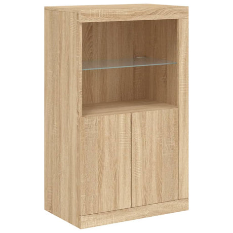 Dressoir met LED-verlichting 181,5x37x100 cm sonoma eikenkleur - AllerleiShop