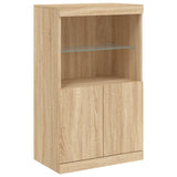 Dressoir met LED-verlichting 181,5x37x100 cm sonoma eikenkleur - AllerleiShop