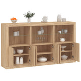 Dressoir met LED-verlichting 181,5x37x100 cm sonoma eikenkleur - AllerleiShop