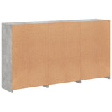 Dressoir met LED-verlichting 181,5x37x100 cm betongrijs - AllerleiShop