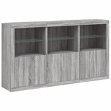 Dressoir met LED-verlichting 181,5x37x100 cm grijs sonoma eiken - AllerleiShop