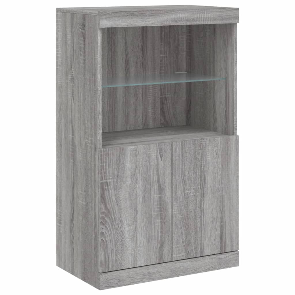 Dressoir met LED-verlichting 181,5x37x100 cm grijs sonoma eiken - AllerleiShop