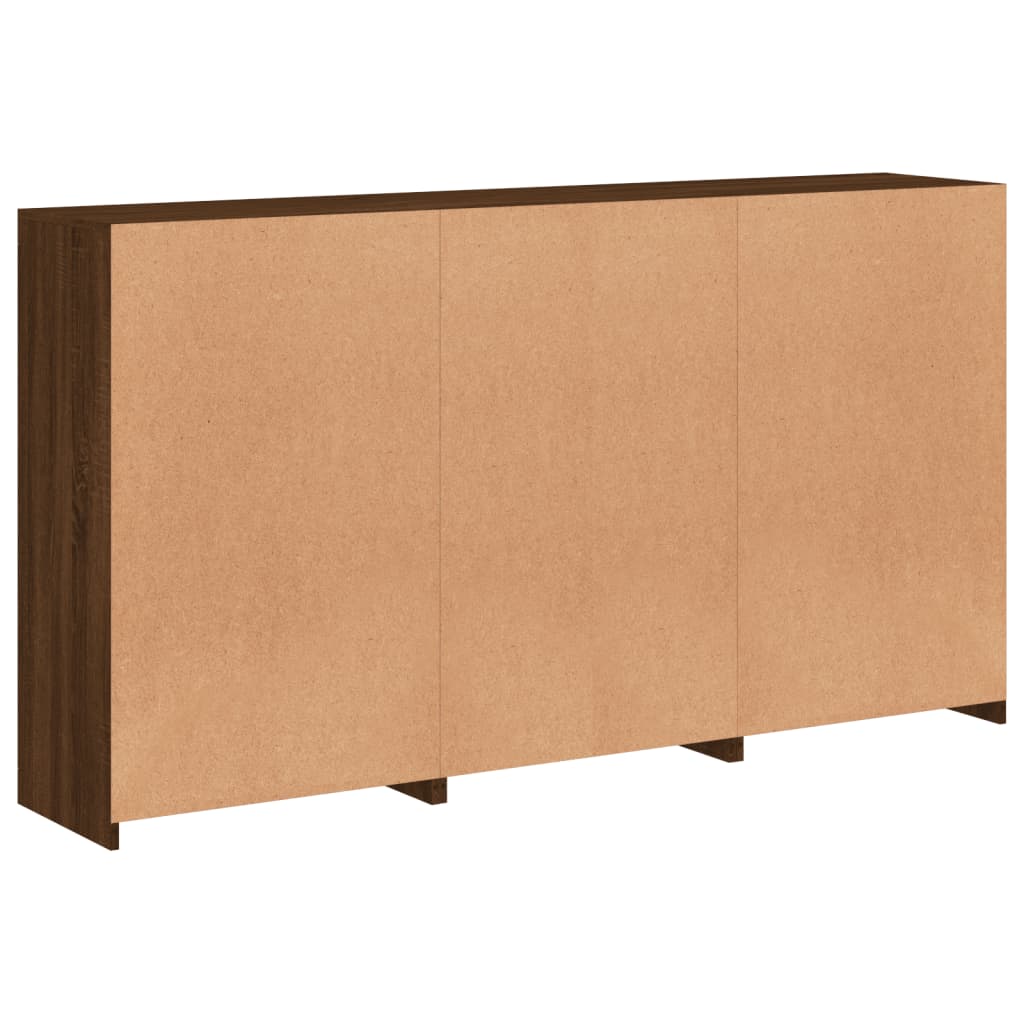 Dressoir met LED-verlichting 181,5x37x100 cm bruin eikenkleur - AllerleiShop