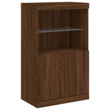 Dressoir met LED-verlichting 181,5x37x100 cm bruin eikenkleur - AllerleiShop