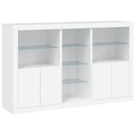 Dressoir met LED-verlichting 162x37x100 cm wit - AllerleiShop