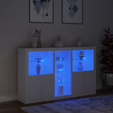 Dressoir met LED-verlichting 162x37x100 cm wit - AllerleiShop