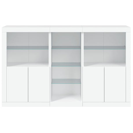 Dressoir met LED-verlichting 162x37x100 cm wit - AllerleiShop