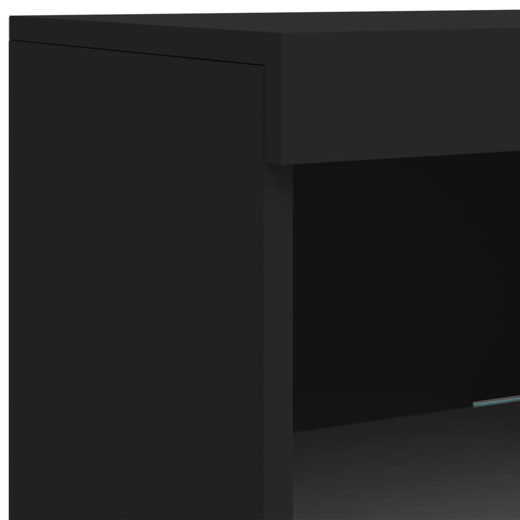 Dressoir met LED-verlichting 162x37x100 cm zwart - AllerleiShop