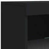 Dressoir met LED-verlichting 162x37x100 cm zwart - AllerleiShop