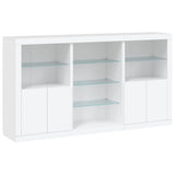 Dressoir met LED-verlichting 181,5x37x100 cm wit - AllerleiShop