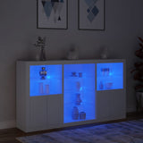 Dressoir met LED-verlichting 181,5x37x100 cm wit - AllerleiShop