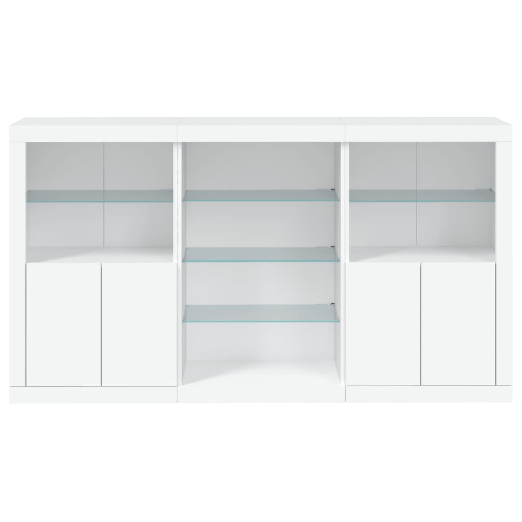 Dressoir met LED-verlichting 181,5x37x100 cm wit - AllerleiShop