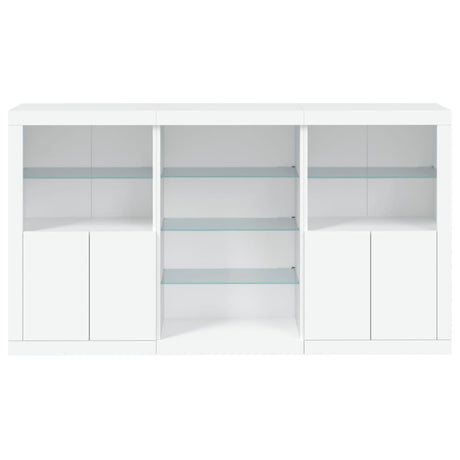 Dressoir met LED-verlichting 181,5x37x100 cm wit - AllerleiShop