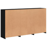 Dressoir met LED-verlichting 181,5x37x100 cm zwart - AllerleiShop