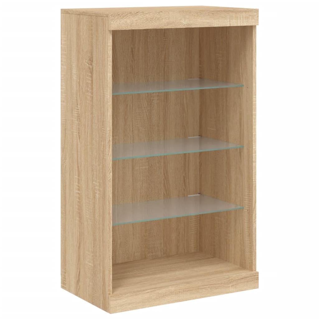 Dressoir met LED-verlichting 181,5x37x100 cm sonoma eikenkleur - AllerleiShop