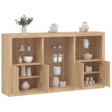 Dressoir met LED-verlichting 181,5x37x100 cm sonoma eikenkleur - AllerleiShop