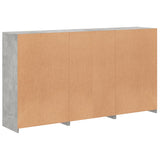 Dressoir met LED-verlichting 181,5x37x100 cm betongrijs - AllerleiShop