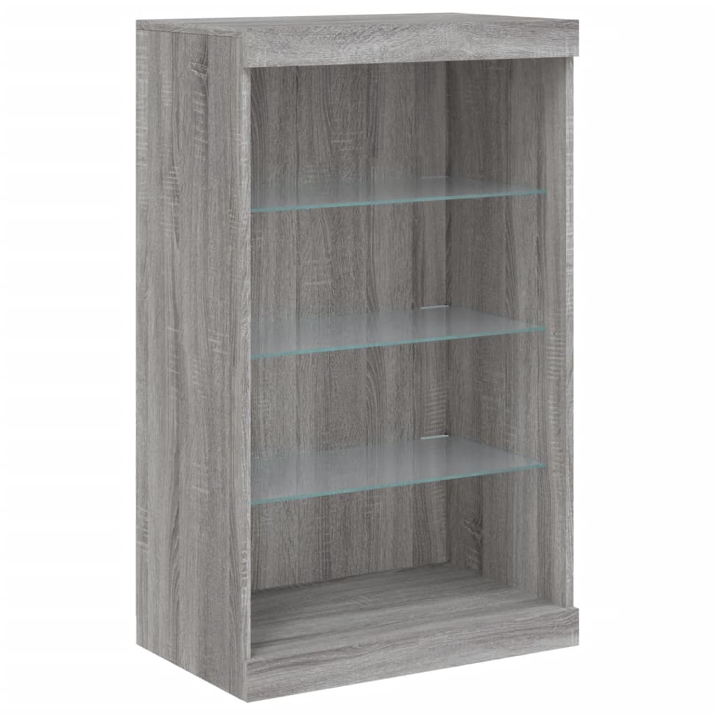 Dressoir met LED-verlichting 181,5x37x100 cm grijs sonoma eiken - AllerleiShop