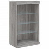 Dressoir met LED-verlichting 181,5x37x100 cm grijs sonoma eiken - AllerleiShop