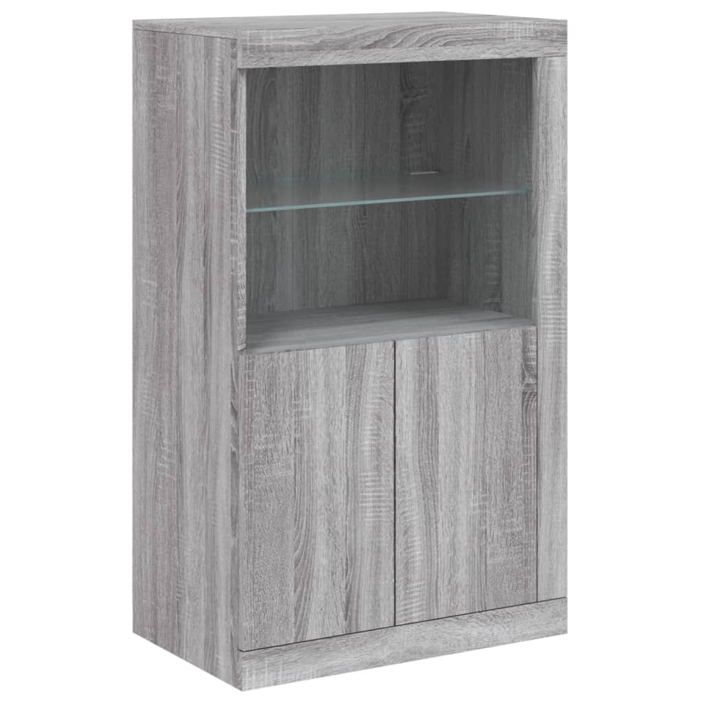 Dressoir met LED-verlichting 181,5x37x100 cm grijs sonoma eiken - AllerleiShop