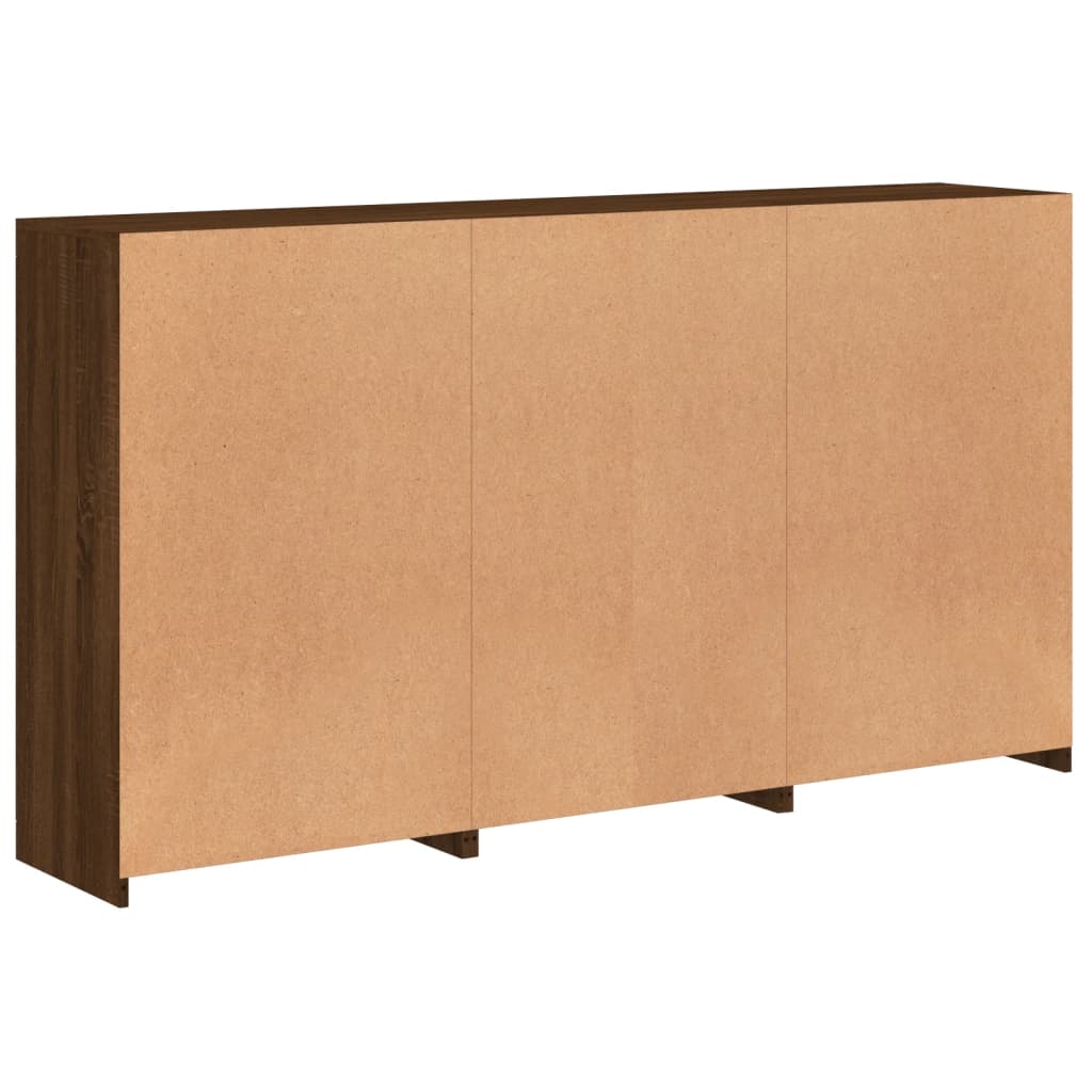 Dressoir met LED-verlichting 181,5x37x100 cm bruin eikenkleur - AllerleiShop