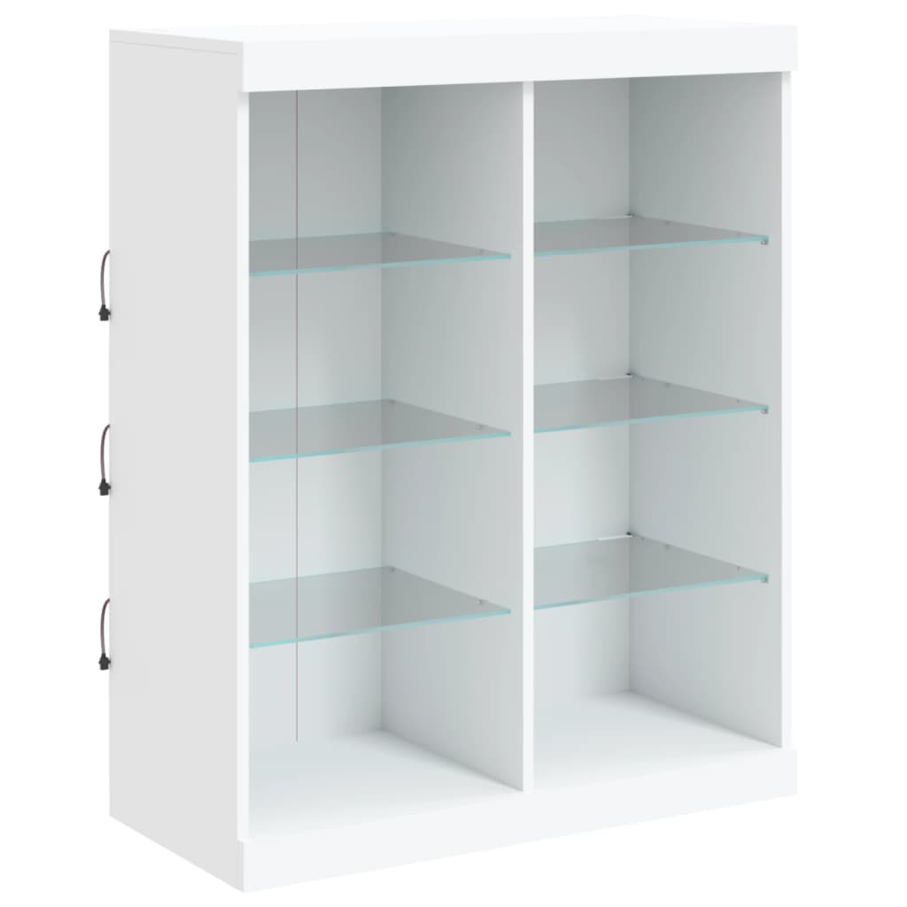 Dressoir met LED-verlichting 202x37x100 cm wit - AllerleiShop