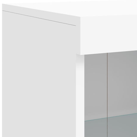 Dressoir met LED-verlichting 202x37x100 cm wit - AllerleiShop