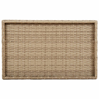 Dienbladtafel inklapbaar 65x40x75 cm poly rattan beige - AllerleiShop