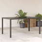 Tuintafel met glazen blad 150x90x75 cm poly rattan zwart - AllerleiShop