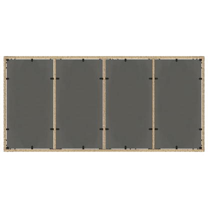 Tuintafel met glazen blad 190x90x75 cm poly rattan beige - AllerleiShop