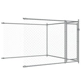 Hondenhok met deuren 6x2x1,5 m gegalvaniseerd staal grijs - AllerleiShop