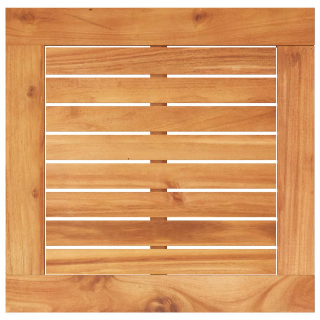 Tuintafel 38x38x42 cm poly rattan en acaciahout zwart - AllerleiShop