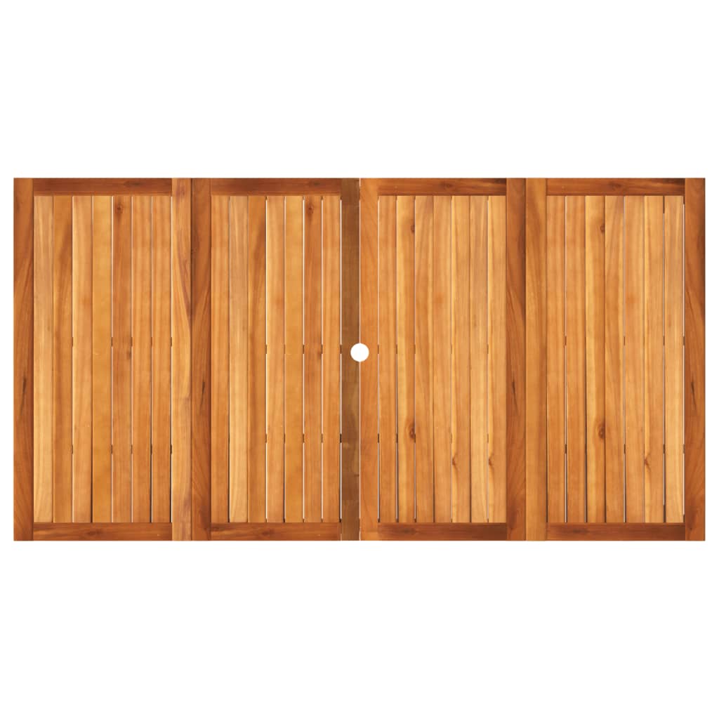 Tuintafel 180x90x75 cm poly rattan en acaciahout zwart - AllerleiShop