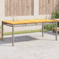 Tuintafel 180x90x75 cm poly rattan en acaciahout grijs - AllerleiShop