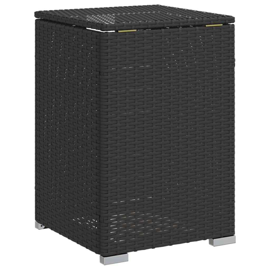 Afdekkast voor propaangasfles 40x40x60 cm Poly Rattan zwart - AllerleiShop