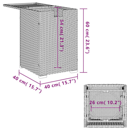 Afdekkast voor propaangasfles 40x40x60 cm Poly Rattan zwart - AllerleiShop