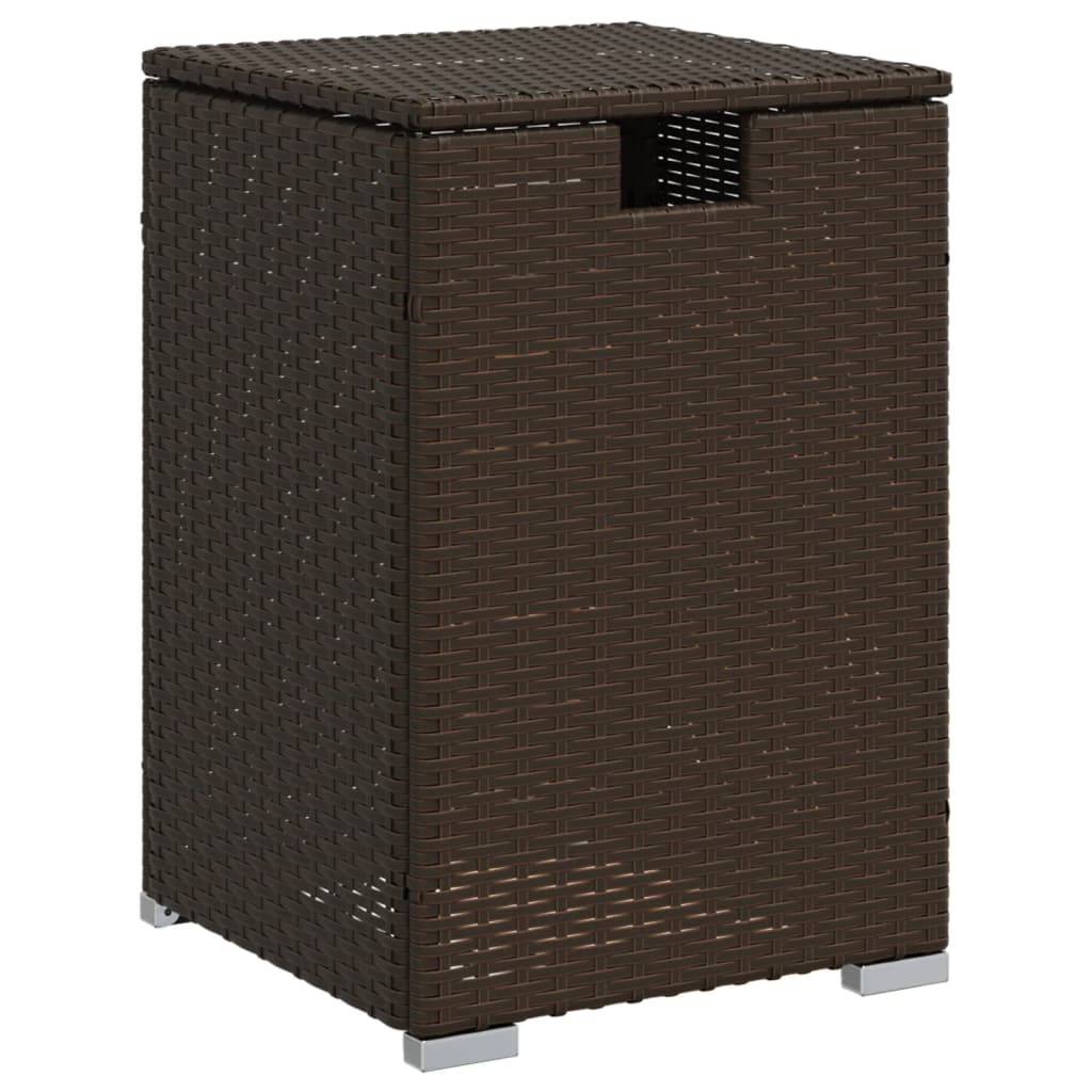 Afdekkast voor propaangasfles 40x40x60 cm Poly Rattan bruin - AllerleiShop