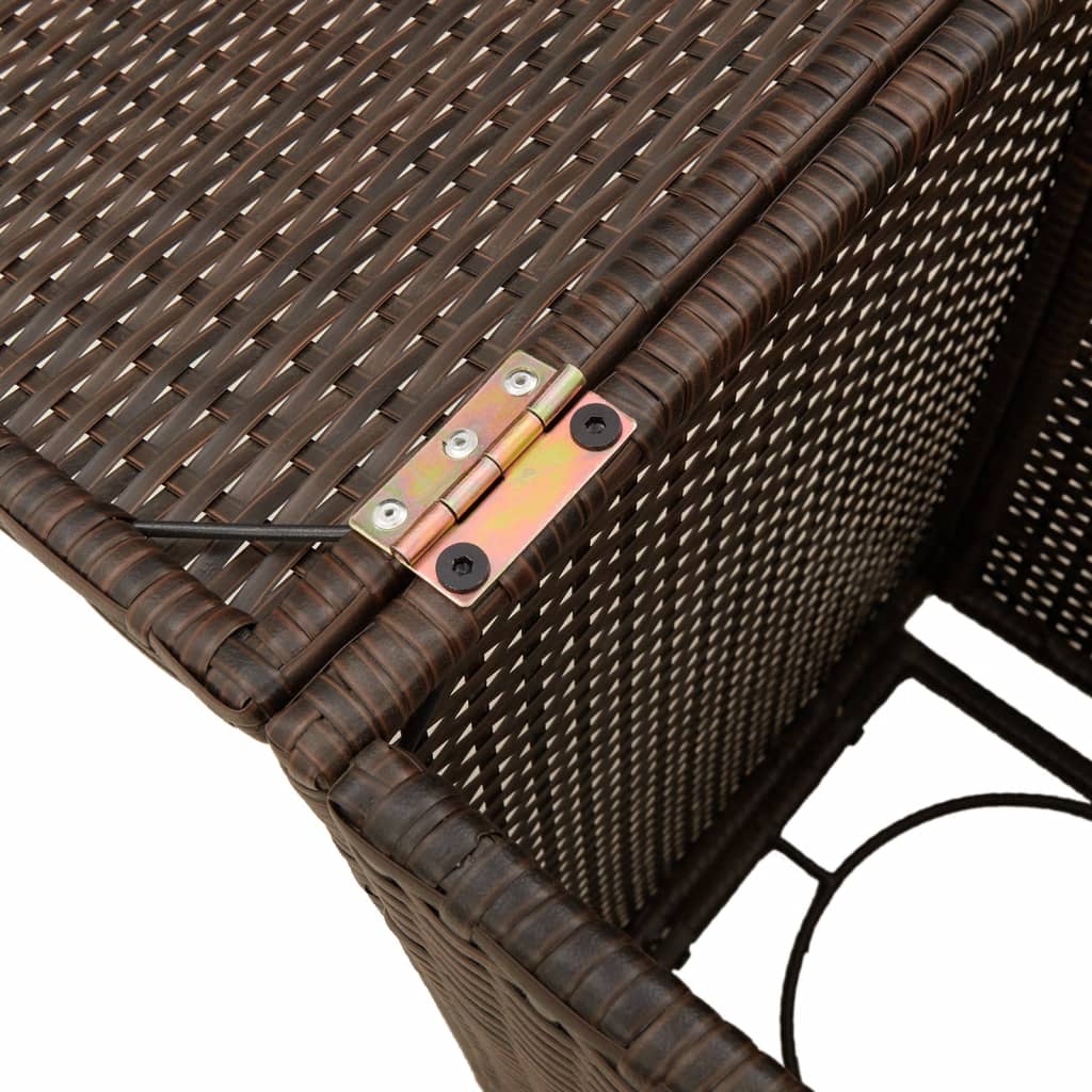 Afdekkast voor propaangasfles 40x40x60 cm Poly Rattan bruin - AllerleiShop