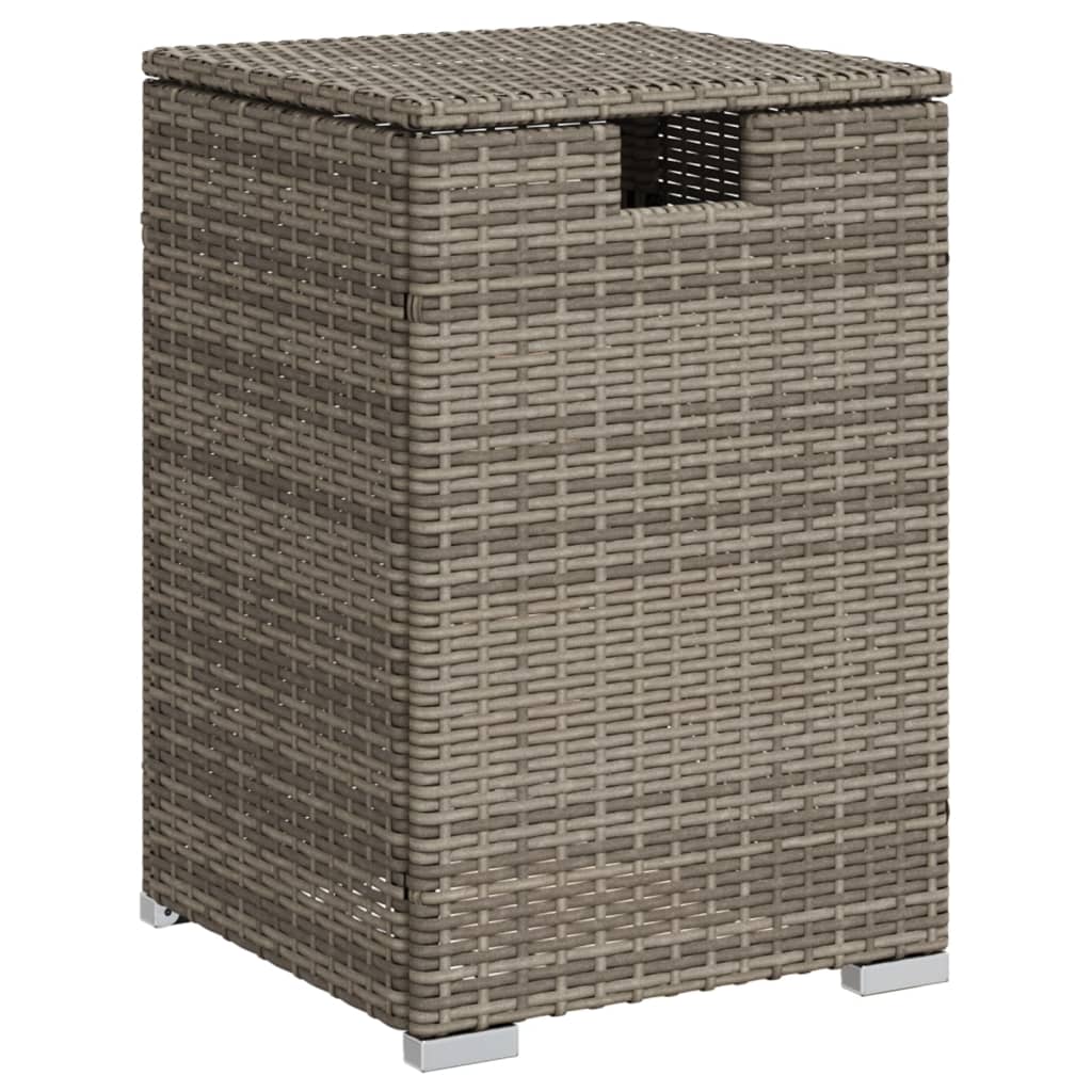 Afdekkast voor propaangasfles 40x40x60 cm Poly Rattan grijs - AllerleiShop