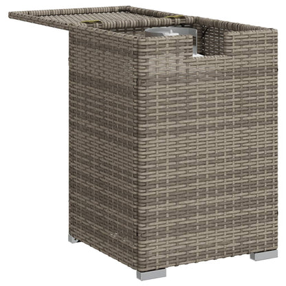 Afdekkast voor propaangasfles 40x40x60 cm Poly Rattan grijs - AllerleiShop