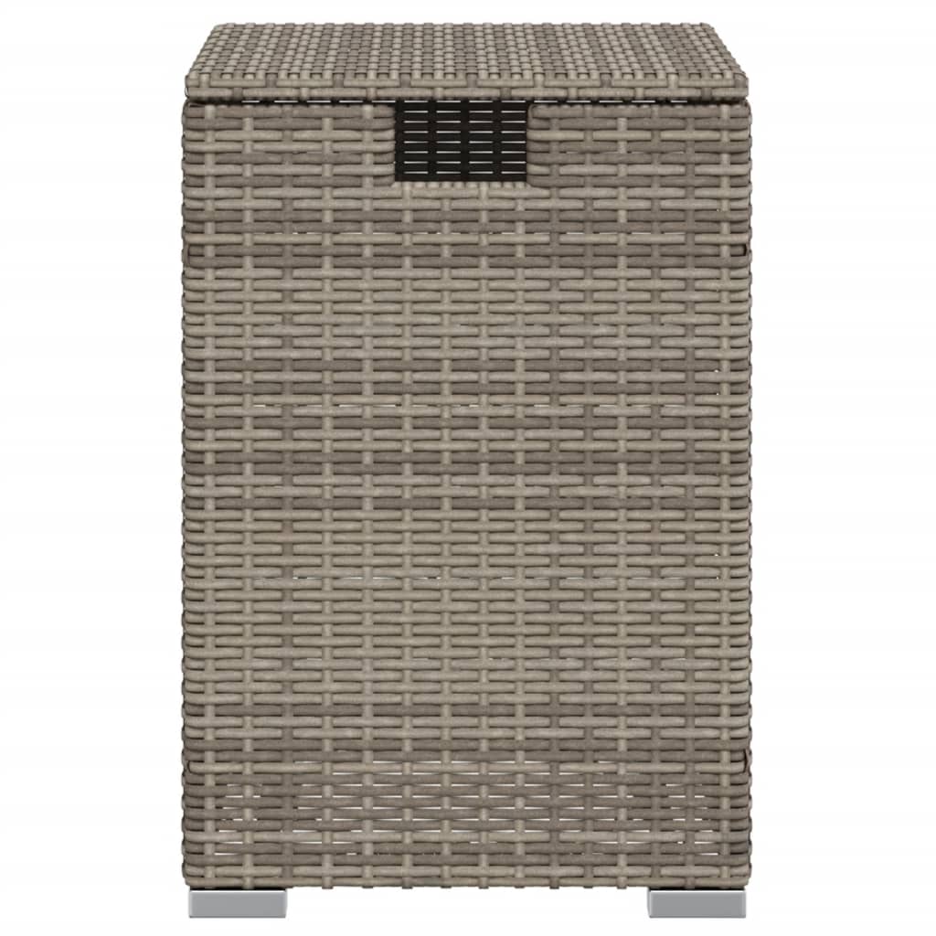 Afdekkast voor propaangasfles 40x40x60 cm Poly Rattan grijs - AllerleiShop