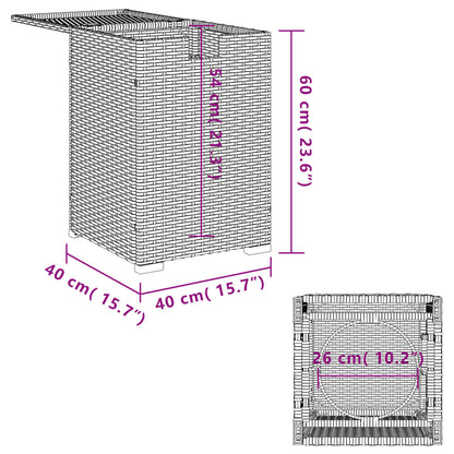 Afdekkast voor propaangasfles 40x40x60 cm Poly Rattan grijs - AllerleiShop