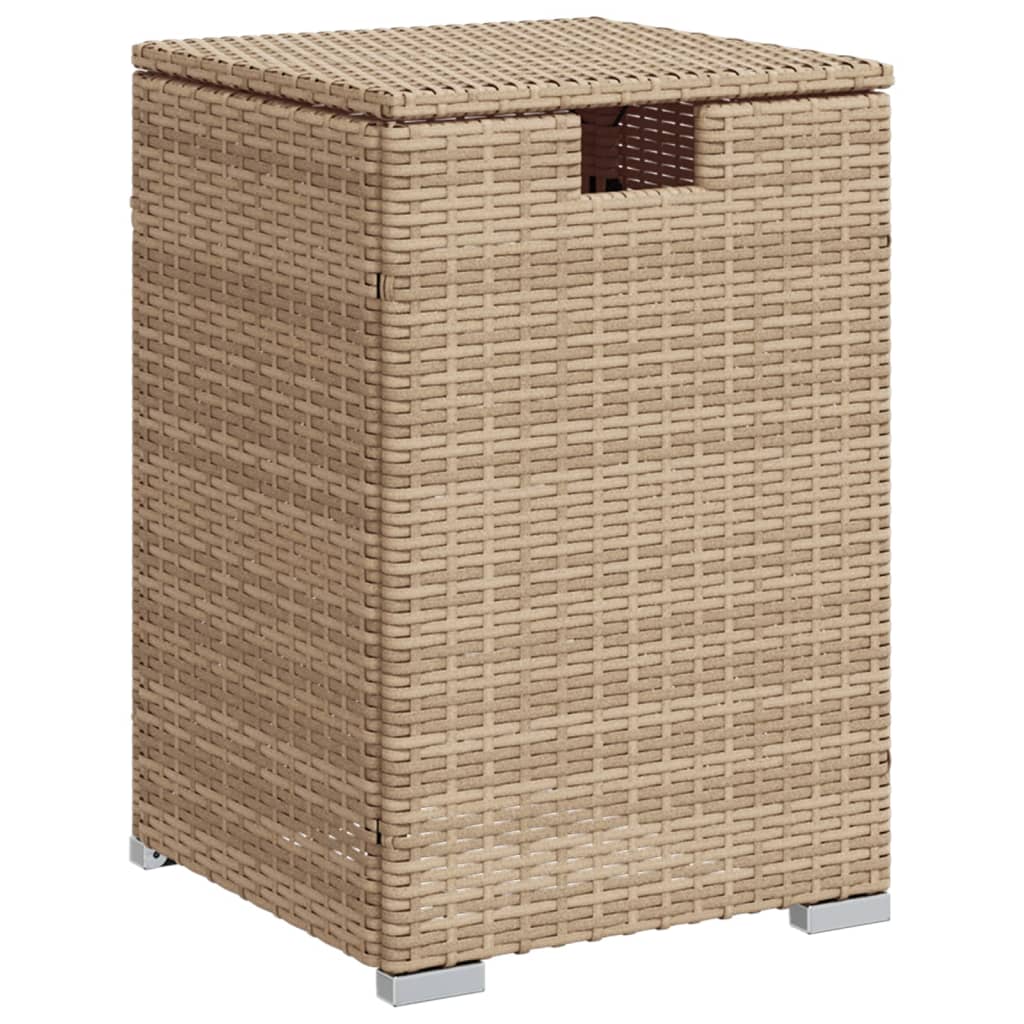 Afdekkast voor propaangasfles 40x40x60 cm Poly Rattan beige - AllerleiShop