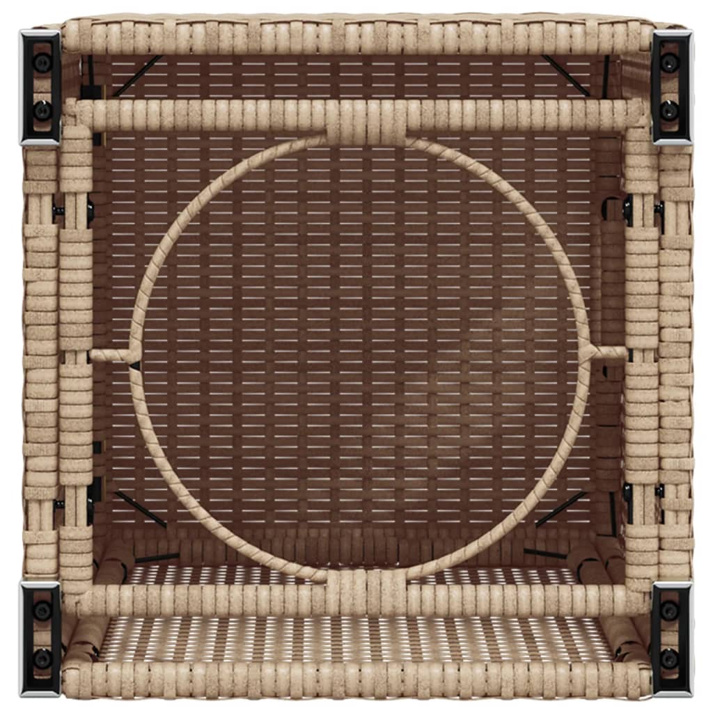 Afdekkast voor propaangasfles 40x40x60 cm Poly Rattan beige - AllerleiShop