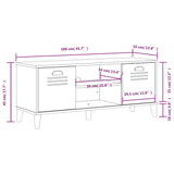 Schoenenbank VIKEN 106x35x45 cm bewerkt hout wit - AllerleiShop