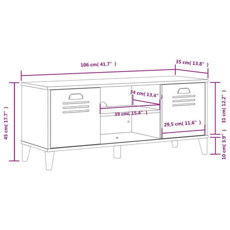 Schoenenbank VIKEN 106x35x45 cm bewerkt hout wit - AllerleiShop