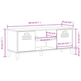 Schoenenbank VIKEN 106x35x45 cm bewerkt hout zwart - AllerleiShop